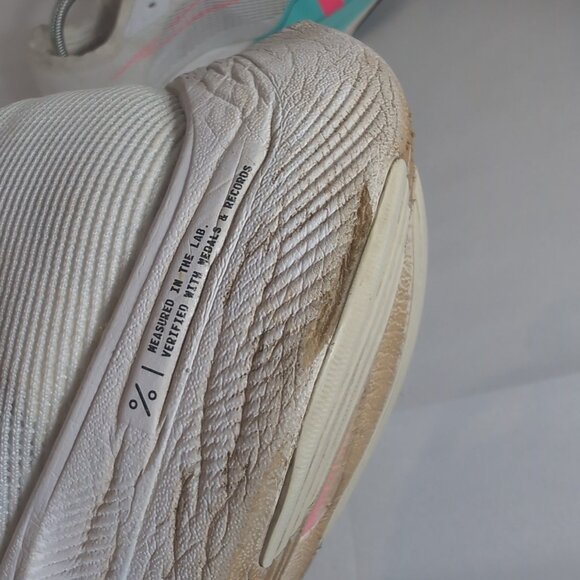 Nike ZoomX Vaporfly Next% 2 CU4111-101 US 8.5 M 10 W White Watermelon Pink Blue - Picture 13 of 16